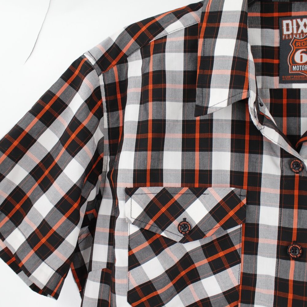 DIXXON Flannel co Shirt womens 2X Route 66 Bamboo Blend Plaid Motorcycle pockets - Picture 3 of 15